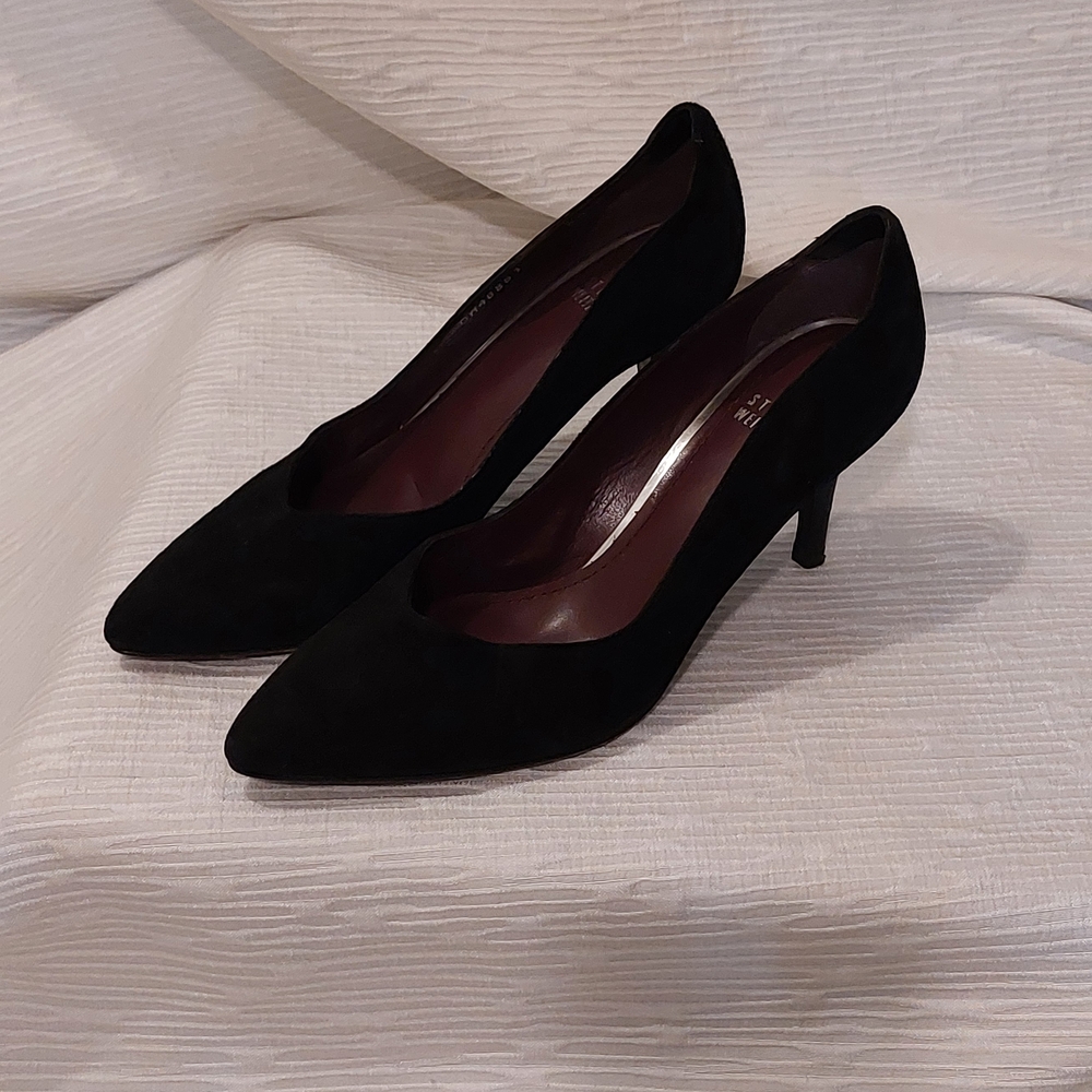Stuart Weitzman Black Suede Women's Pumps - Picture 7 of 16